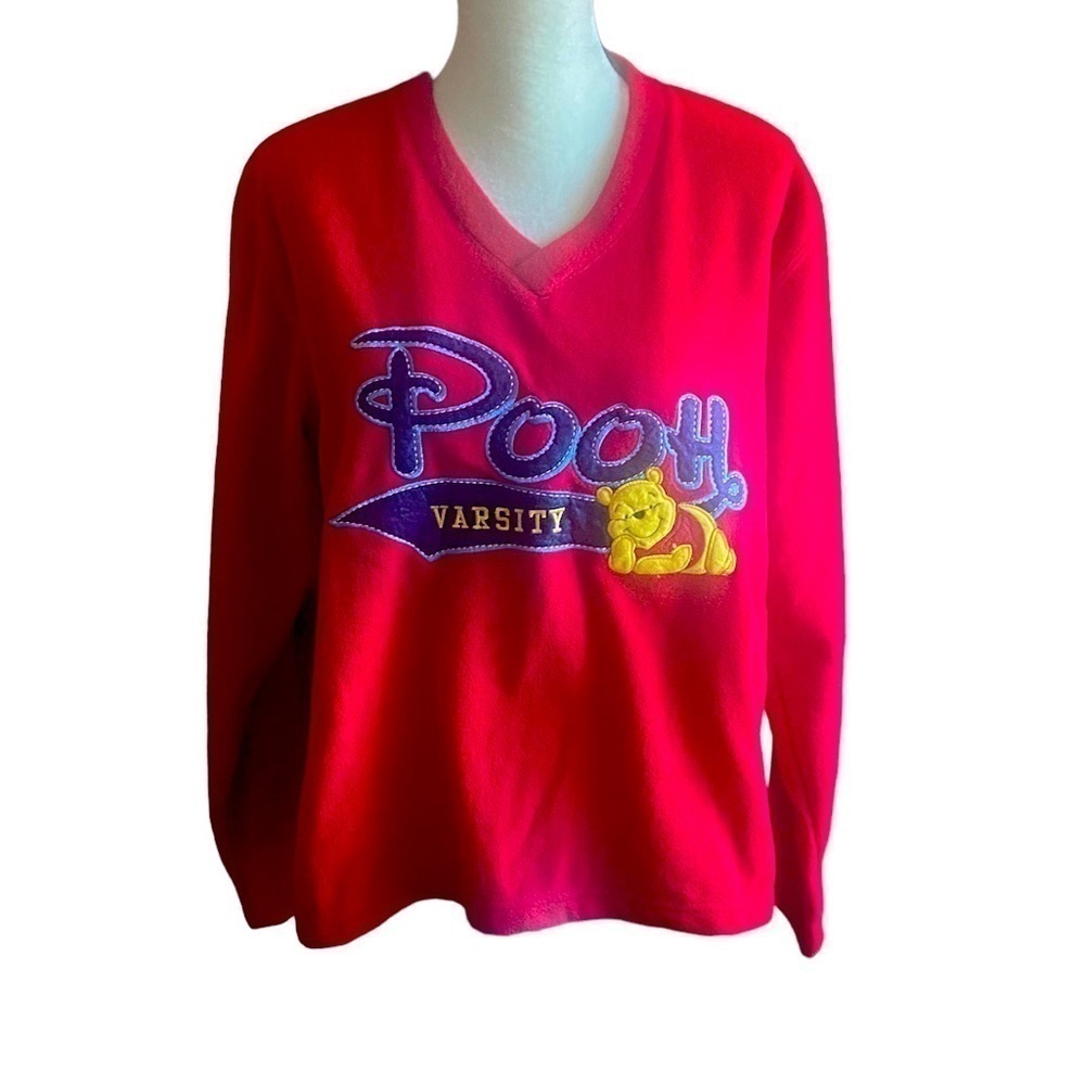 DISNEY-POOH VARSITY RED SWEATER